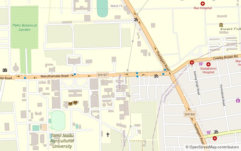 Tamil Nadu Agricultural University Ground location map