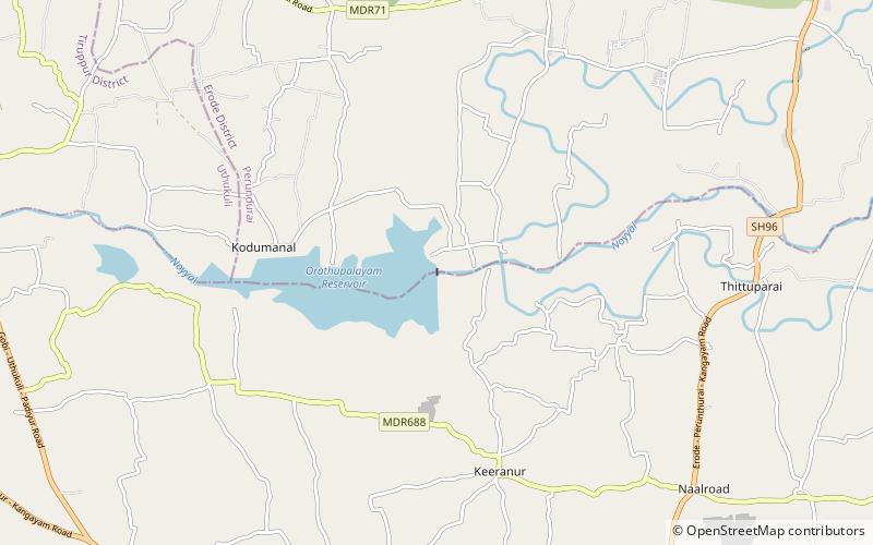orathuppalayam dam location map
