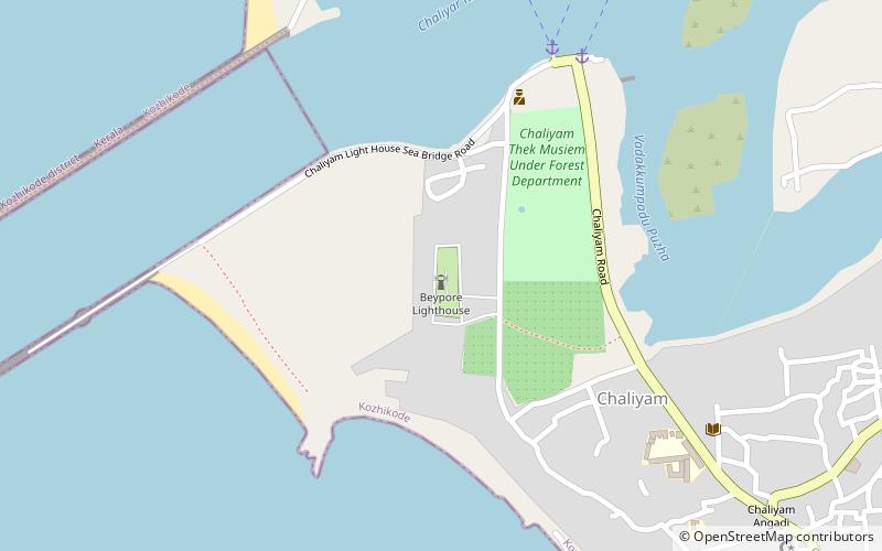 Beypore lighthouse location map