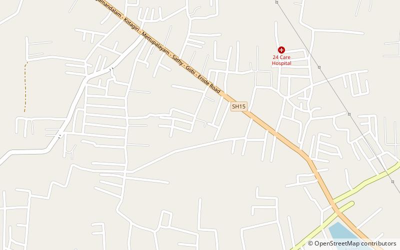 periyasemur erode location map