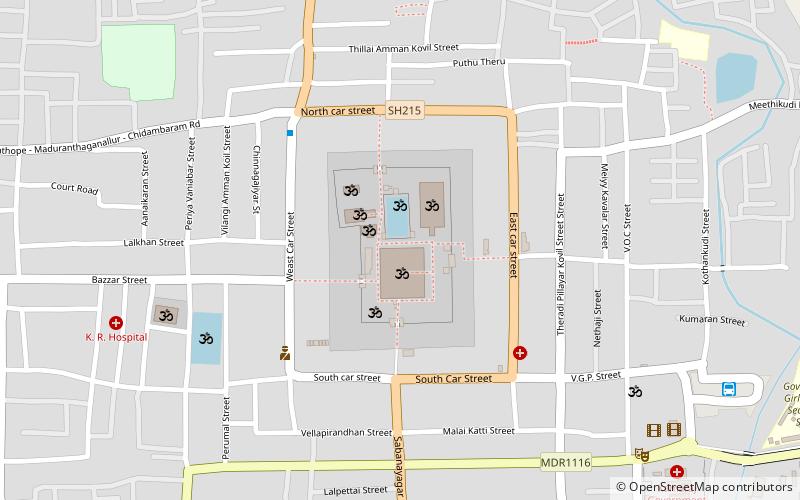 sri sabhanayagar temple chidambaram location map