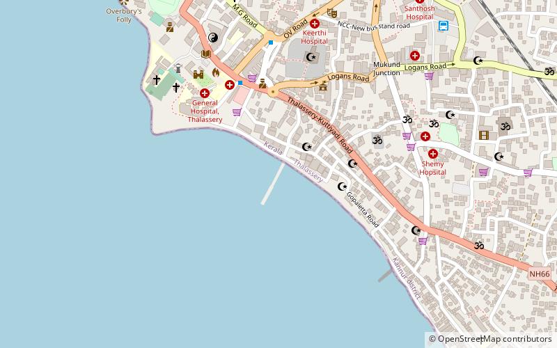 Thalassery Pier location map