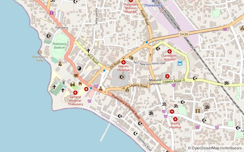odathil palli thalassery location map