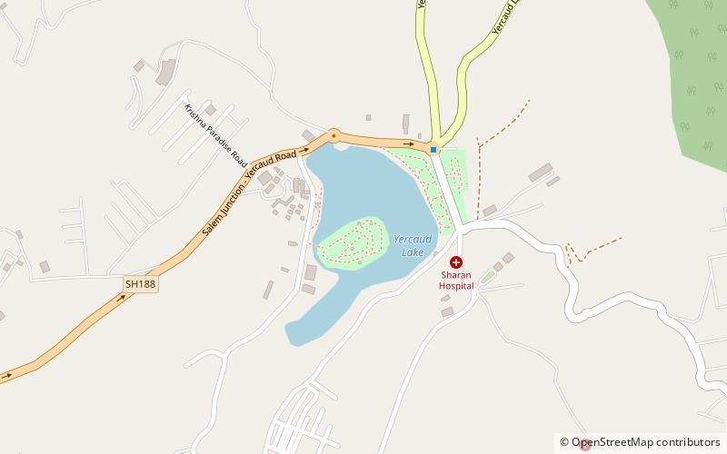the big lake or emerald lake yercaud location map