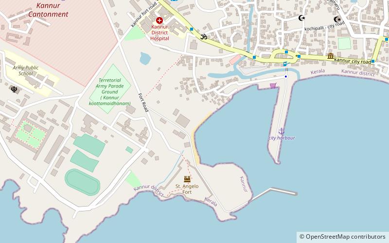mapilla beach kannur location map
