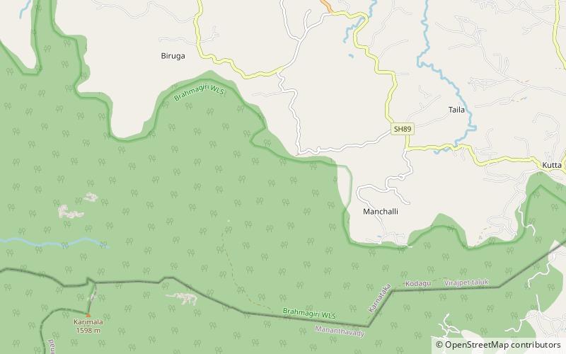 Irupu Falls location map