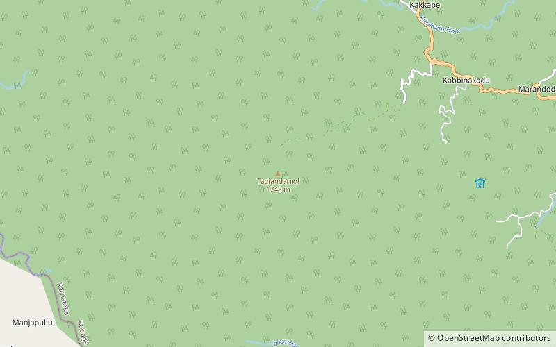 Tadiandamol Mountain location map