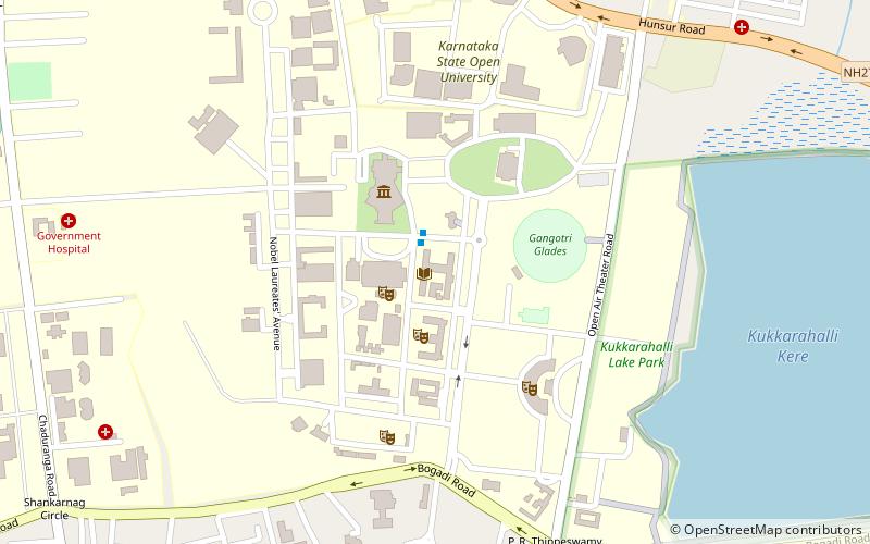 mysore university library location map