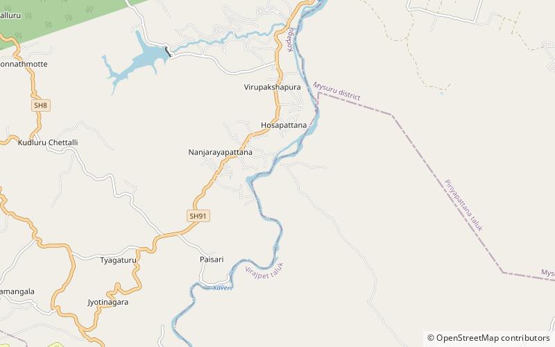 dubbare elephant camp madikeri location map