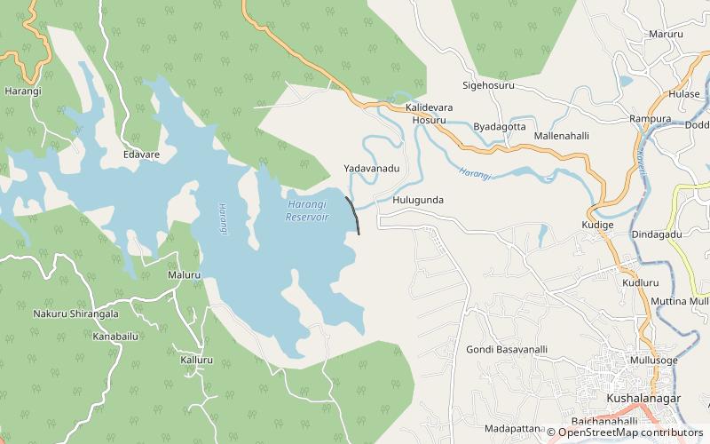 Harangi Reservoir location map