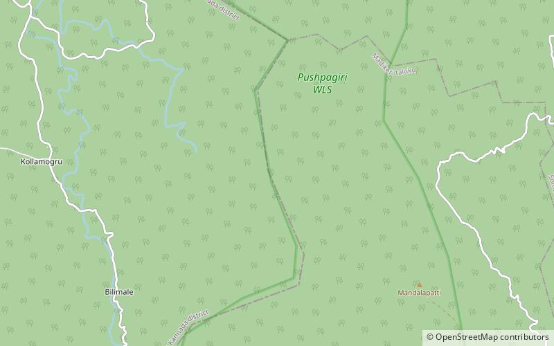 Pushpagiri Wildlife Sanctuary location map