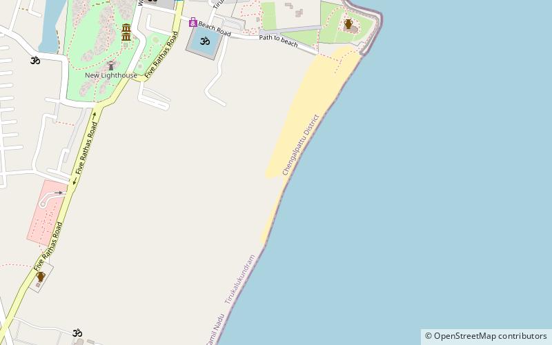 mahabalipuram beach mamallapuram location map