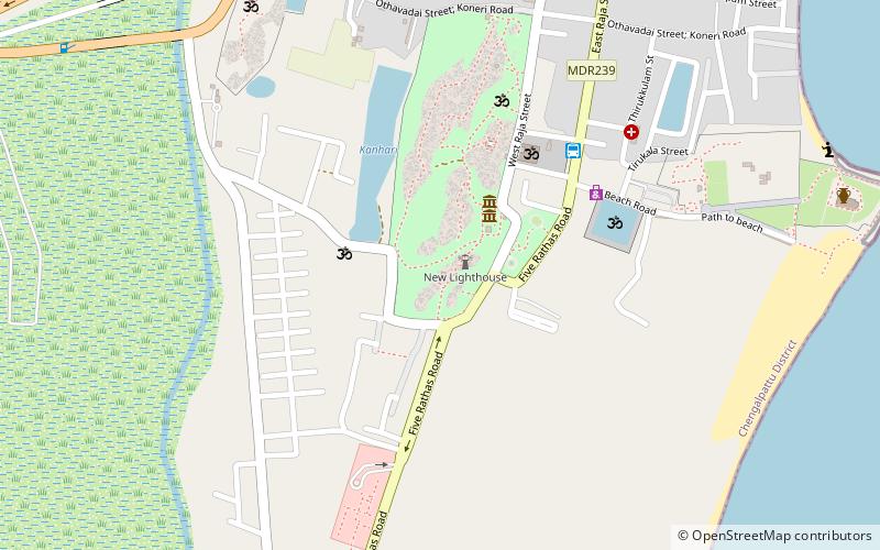 Mahabalipuram lighthouse location map