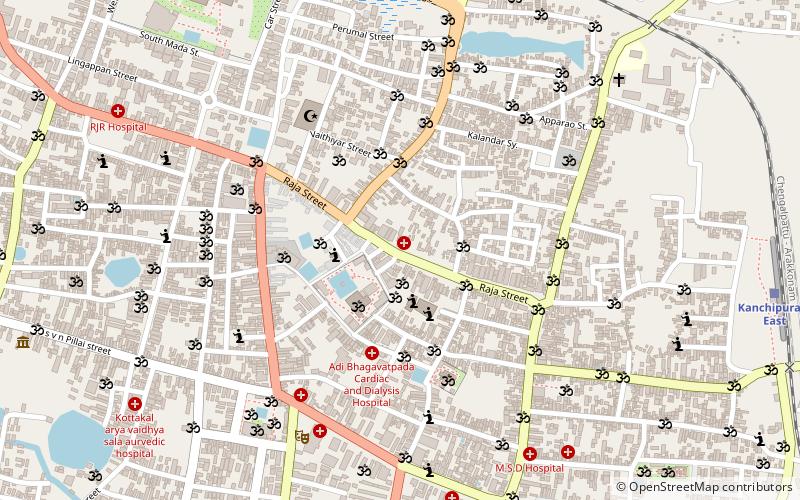 muktesvara temple kanchipuram location map