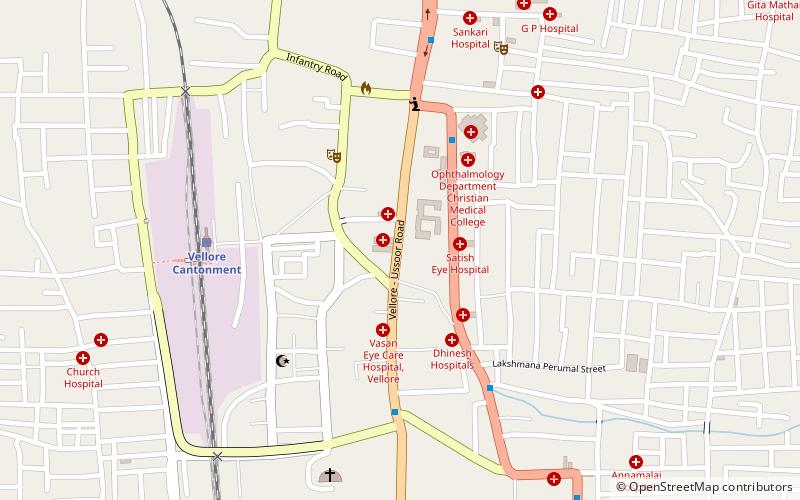 voorhees college vellore location map