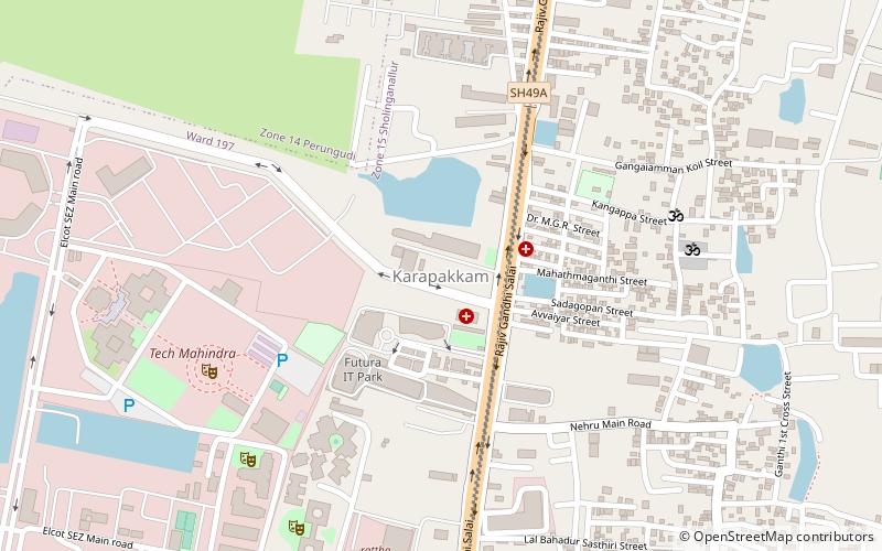 karapakkam chennai location map