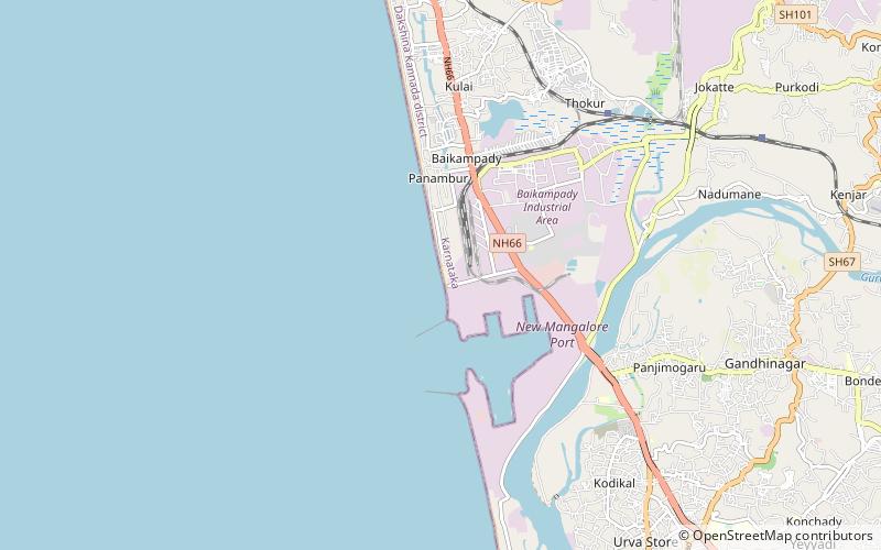 Panambur Beach location map
