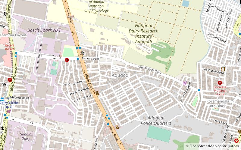 adugodi bangalore location map