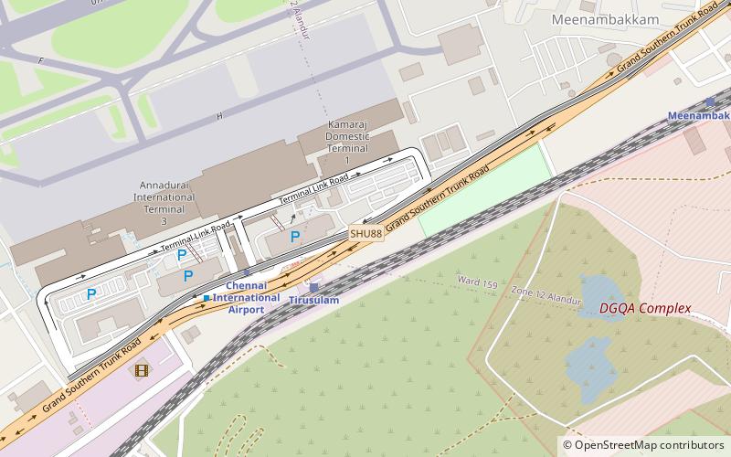 chennai airport flyover location map
