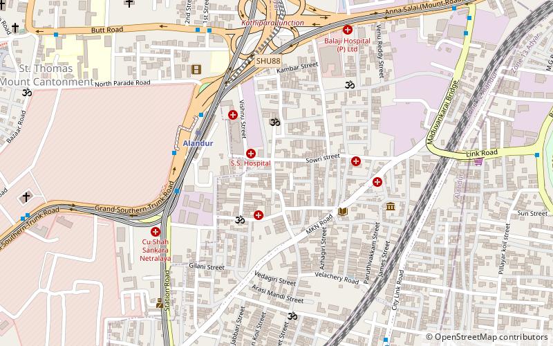 alandur madras location map