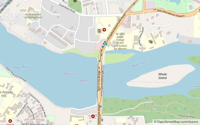 elphinstone bridge chennai location map