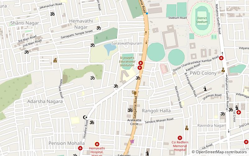 st josephs college hassan location map