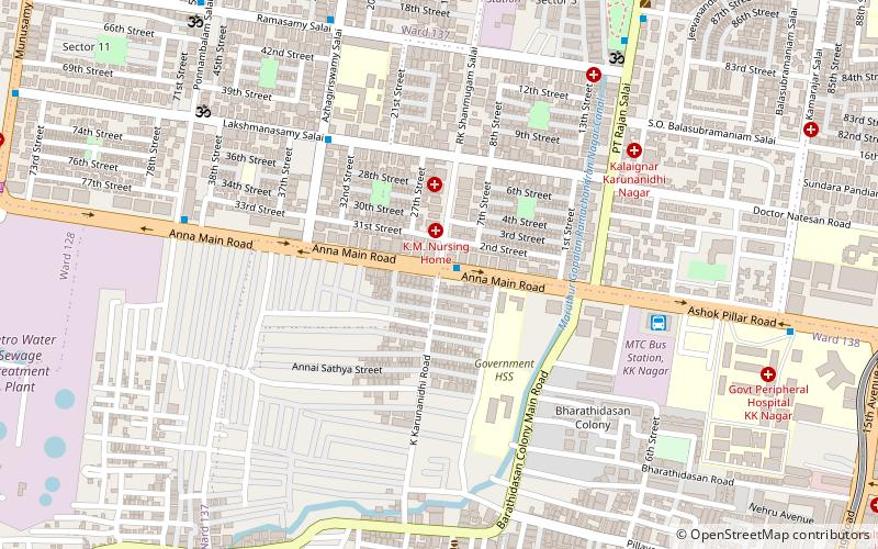 mgr nagar chennai location map