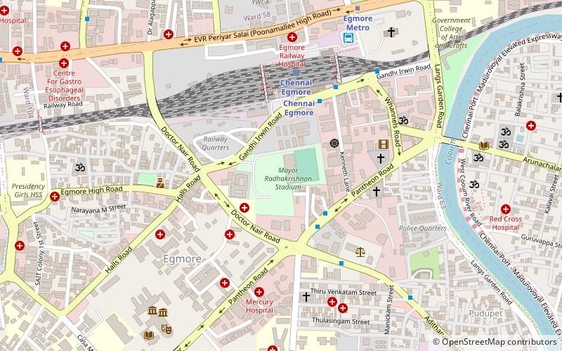 Mayor Radhakrishnan Stadium location map