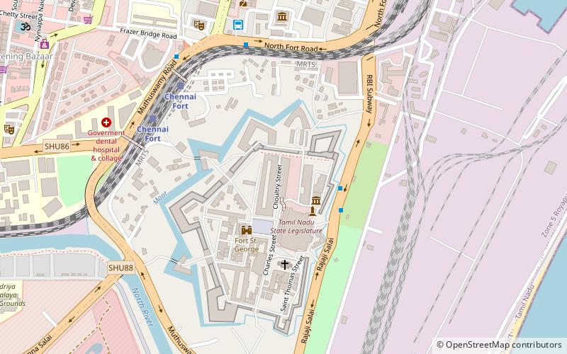 secretariat park chennai location map