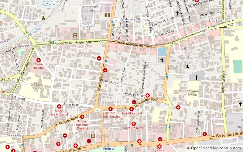 vellala street madras location map