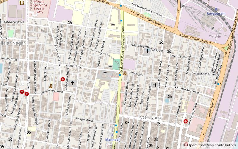 Broadway location map