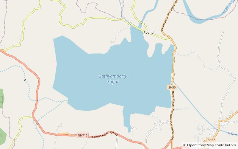 Poondi reservoir location map