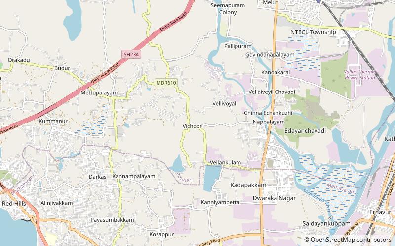 vichoor madras location map
