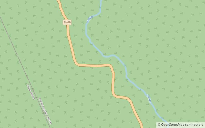 Hanumana Gundi Falls location map