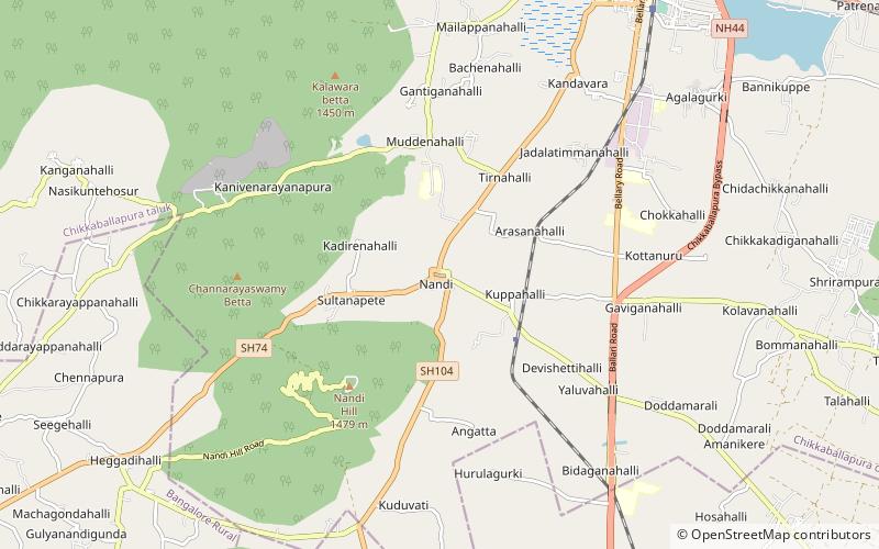 bhoga nandisvara devalaya nandi hills location map