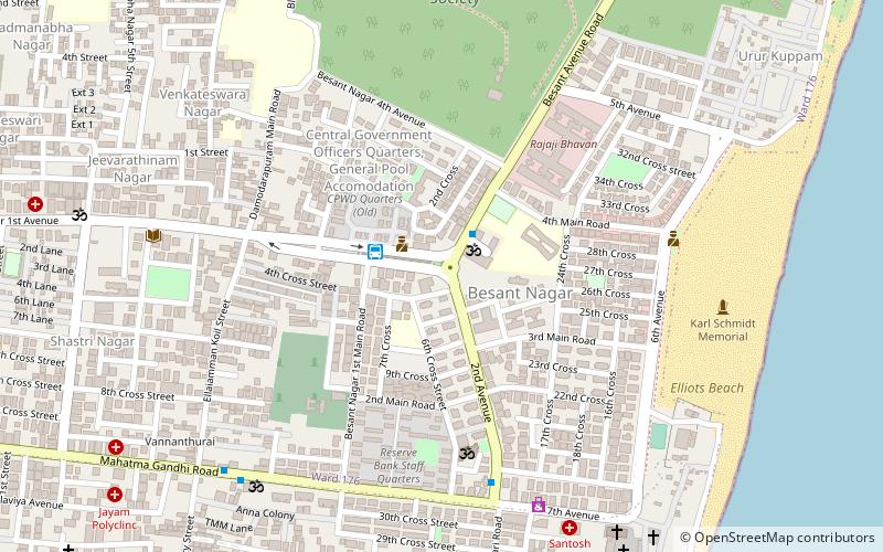 shastri nagar madras location map