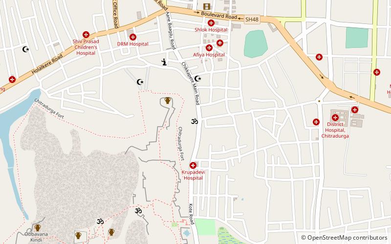 yellamma temple chitradurga location map