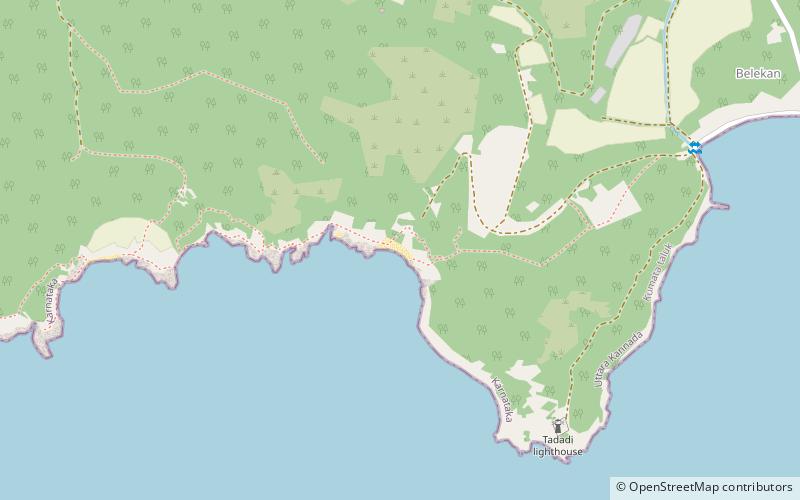 paradise beach gokarna location map