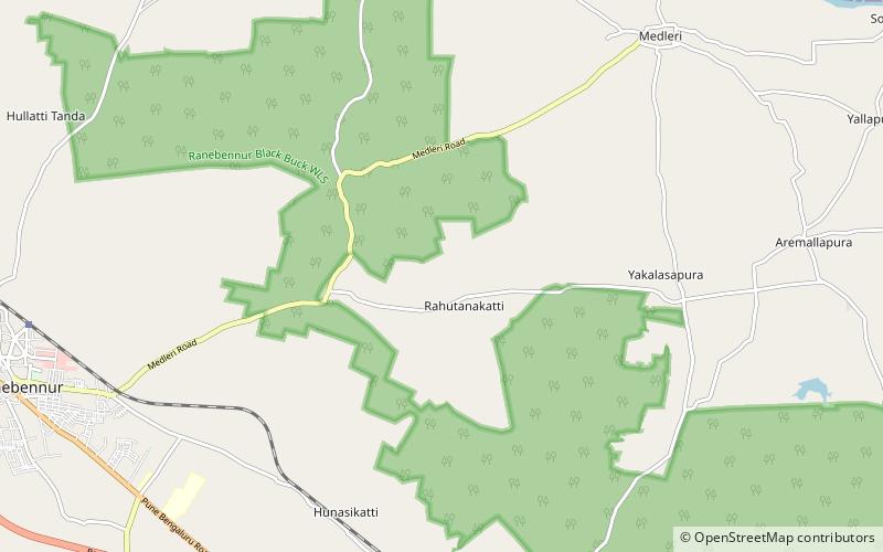 Ranibennur Blackbuck Sanctuary location map