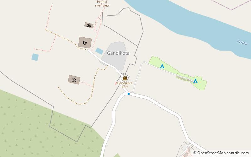 gandikota fort location map