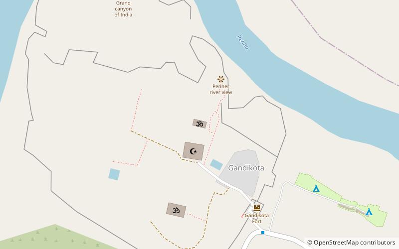 raghunatha temple gandikota location map