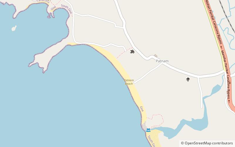 patnam beach palolem location map