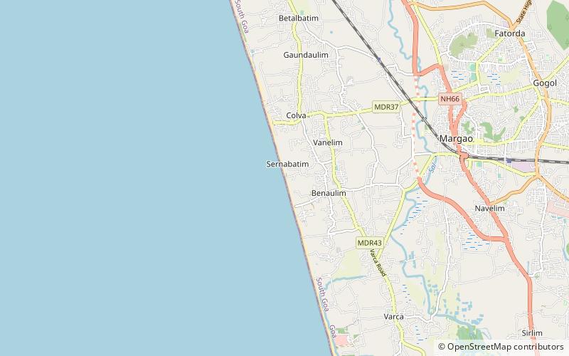 sernabatim beach benaulim location map