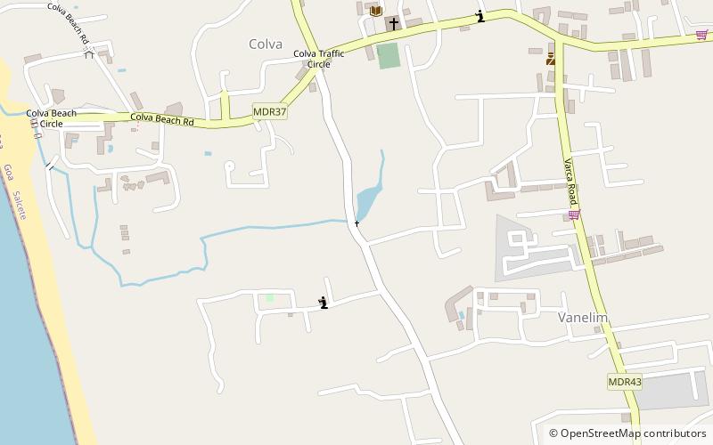 roadside cross colva location map