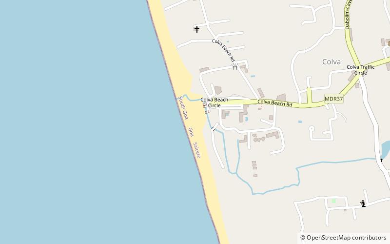 colva beach location map