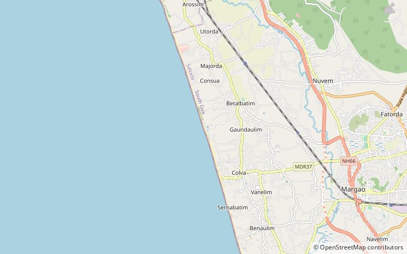 betalbatim beach benaulim location map