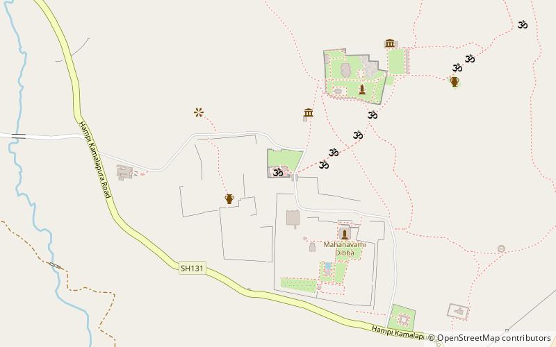 hazara rama temple hampi location map