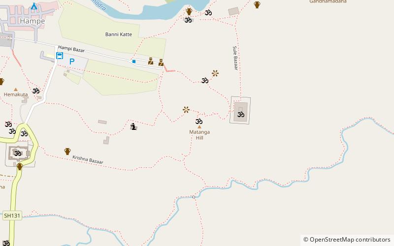 matanga hill hampi location map