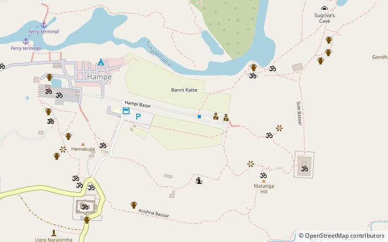 hampi bazaar location map