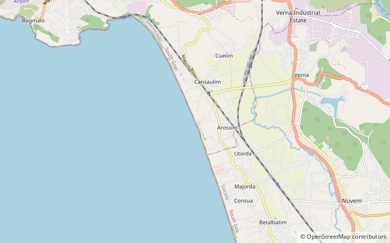 arossim beach location map